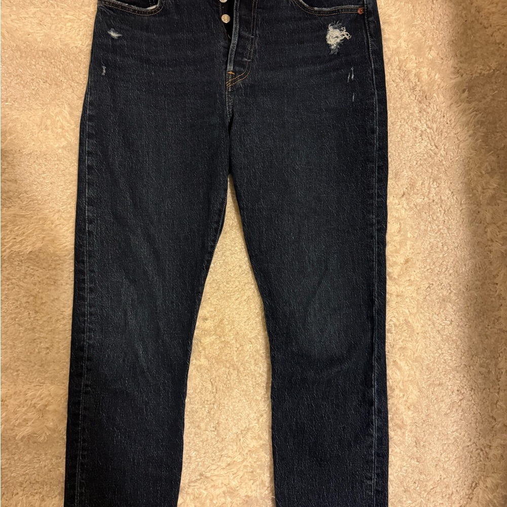 Levi’s 501 skinny dark blue jeans